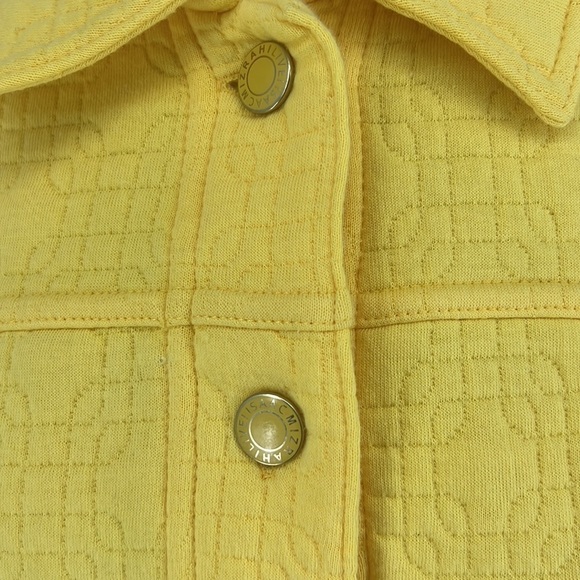 Isaac Mizrahi Live Jacket Quilted Button Up Neon Yellow Jacks Size 1X - Picture 5 of 11